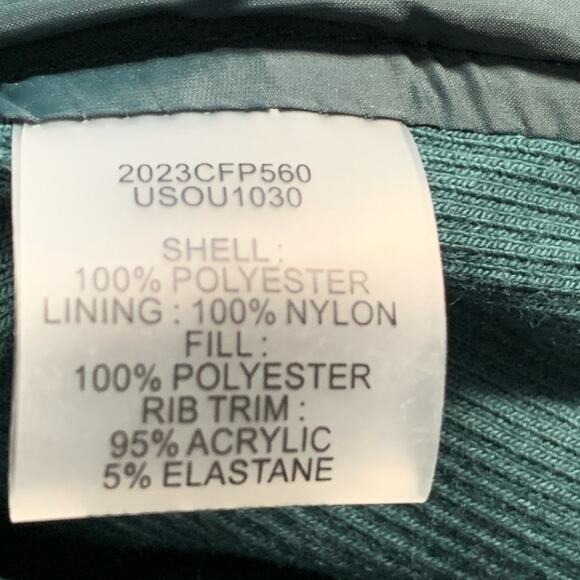 Universal Standard Teal Hooded Puffer Jacket Quilted Medium NWT Comfort Panel - Picture 10 of 11